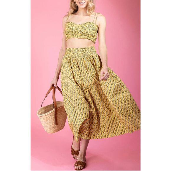 Rhode Pari Cropped Top Jawahar Garden Golden Size 8 - Picture 3 of 10